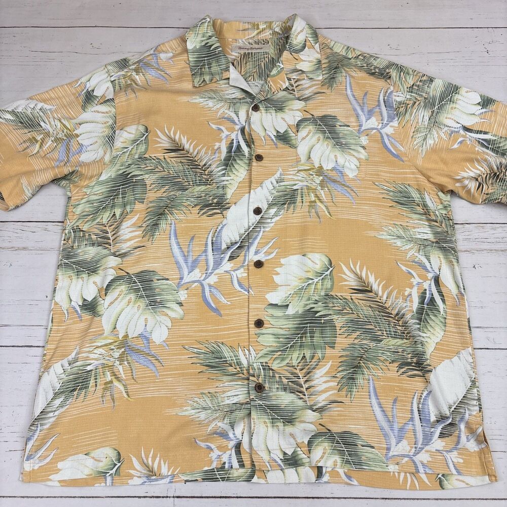 Tommy Bahama Silk Hawaiian Shirt Floral Mens XL
